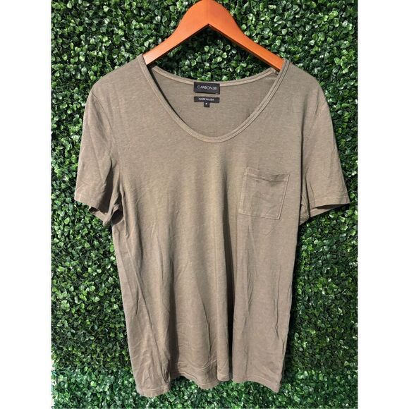 Carbon38 Green NWOT Pocket V-Neck Tee Sz Medium - Picture 1 of 3
